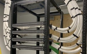 Network cabling solution showing structured cabling