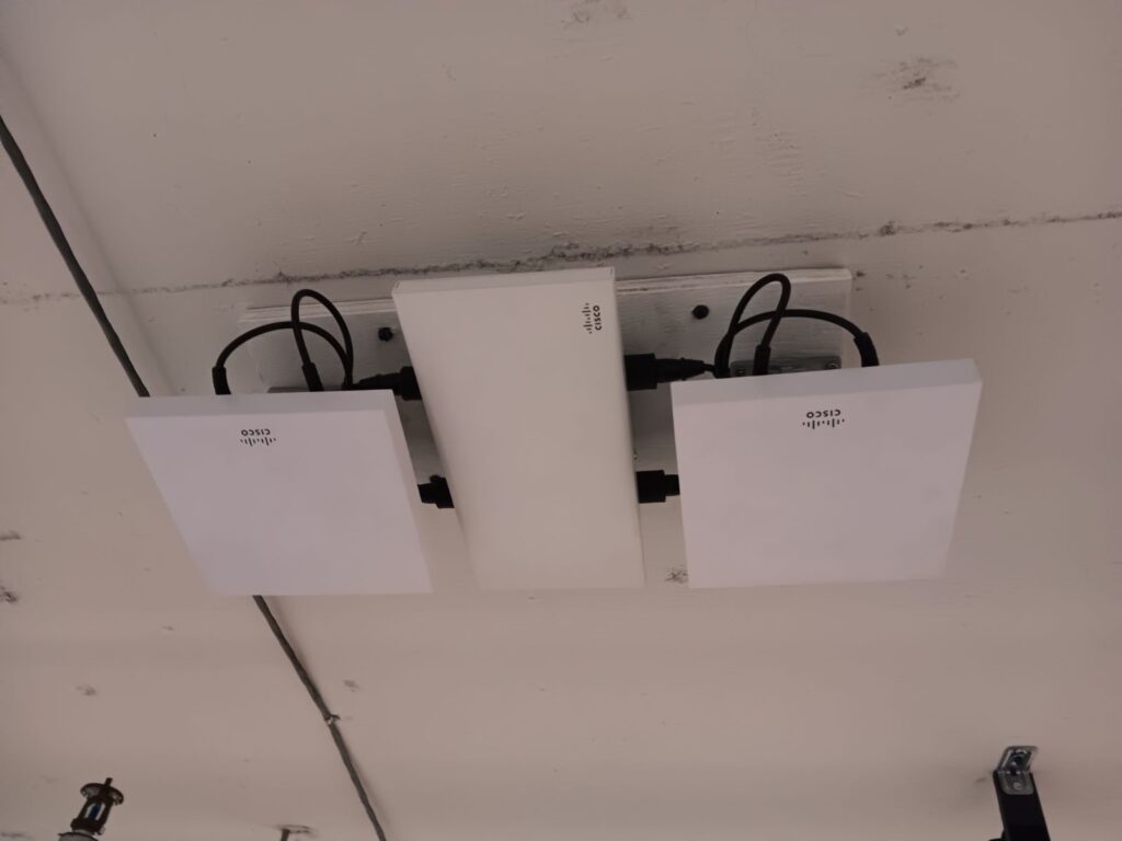 Wireless Access Points ceiling-mounted in office building